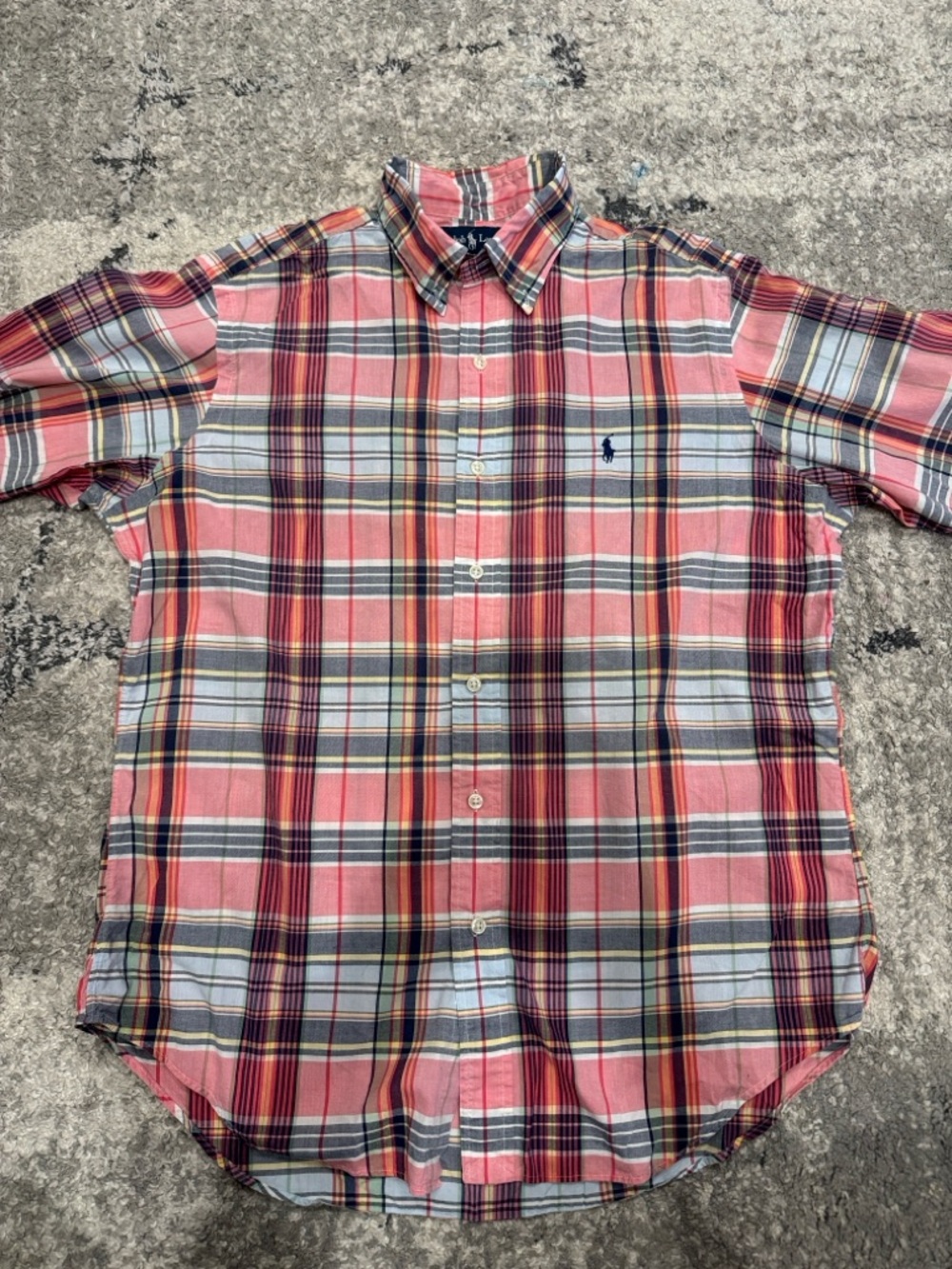 Ralph Lauren Pink & Blue Plaid Button-Down Shirt